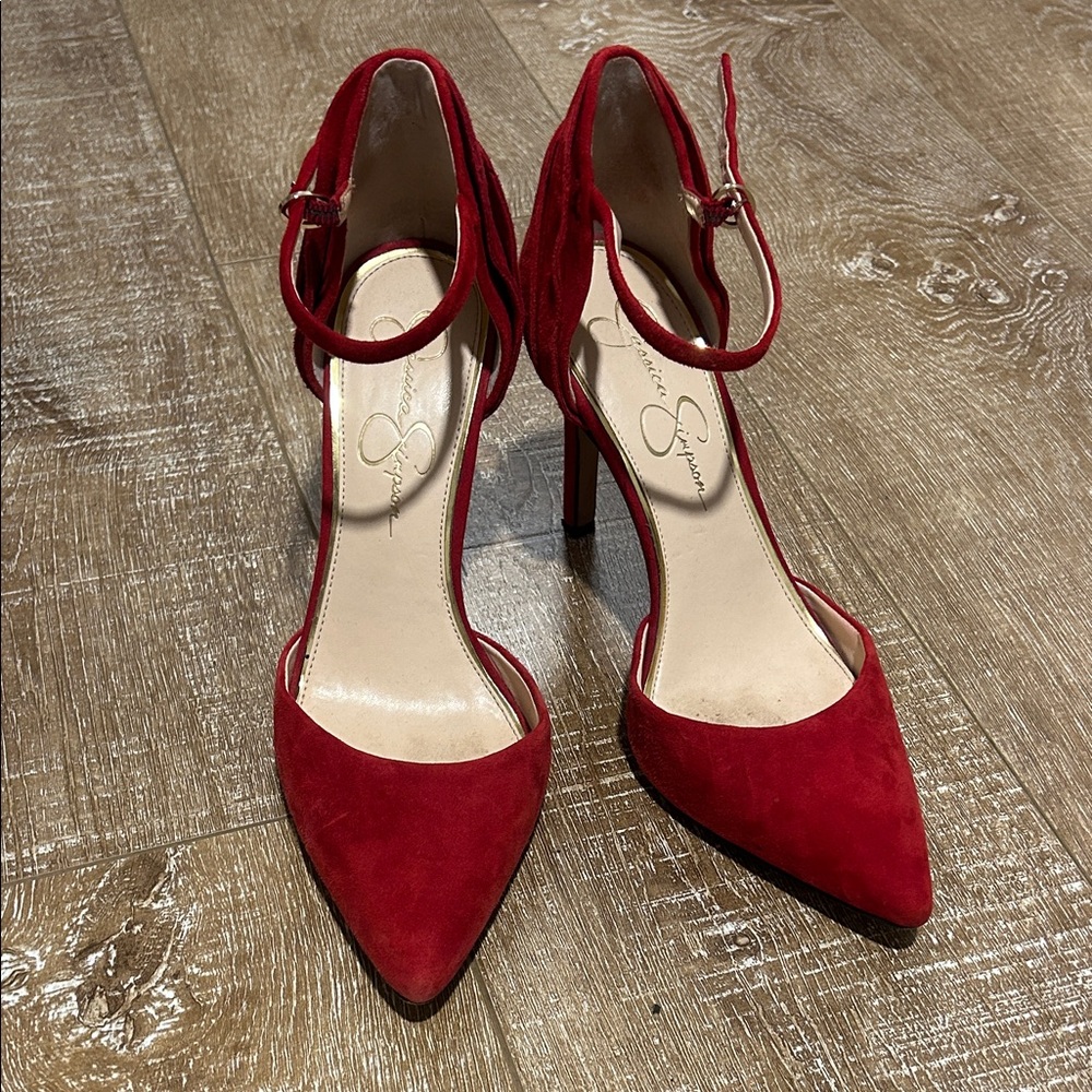 Jessica Simpson Red Suede Heels